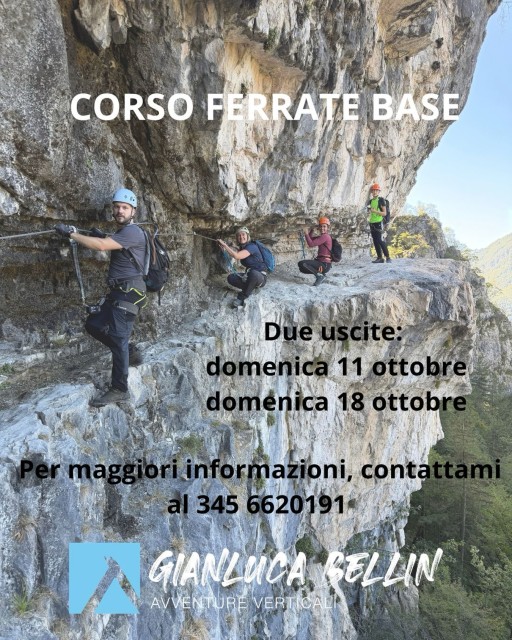🧗♂️ LA MONTAGNA TI CHIAMA… È ORA DI PROVARE UNA FERRATA! 🏔️
Hai sempre guardato le ferrate con curiosità, ma non hai mai trovato l’occasione giusta per iniziare?
Questo è il momento giusto!
Ti propongo un NUOVO CORSO DI FERRATE PER PRINCIPIANTI, due giornate dedicate a scoprire questo fantastico mondo, imparando a muoversi in sicurezza, con la giusta tecnica e maggiore autonomia.
📅 QUANDO?
🔹 Domenica 11 ottobre
🔹 Domenica 18 ottobre
🎒 Attrezzatura tecnica inclusa!
🧗♀️ Nessuna esperienza precedente necessaria.
Impareremo insieme a utilizzare correttamente il materiale, le tecniche di progressione e i fondamentali della sicurezza in ferrata.
L’obiettivo? Non solo percorrere una ferrata, ma imparare a viverla con consapevolezza e autonomia!
⚠️ POSTI LIMITATI!
📞 Informazioni e iscrizioni:
Gianluca Bellin – Guida Alpina
📱 WhatsApp 345 6620191
🌐 www.gianlucabellin.it
Non serve essere esperti per cominciare. Serve solo la voglia di mettersi in gioco! 💪
#Ferrate #CorsoFerrate #FerratePrincipianti #GuidaAlpina #montagna