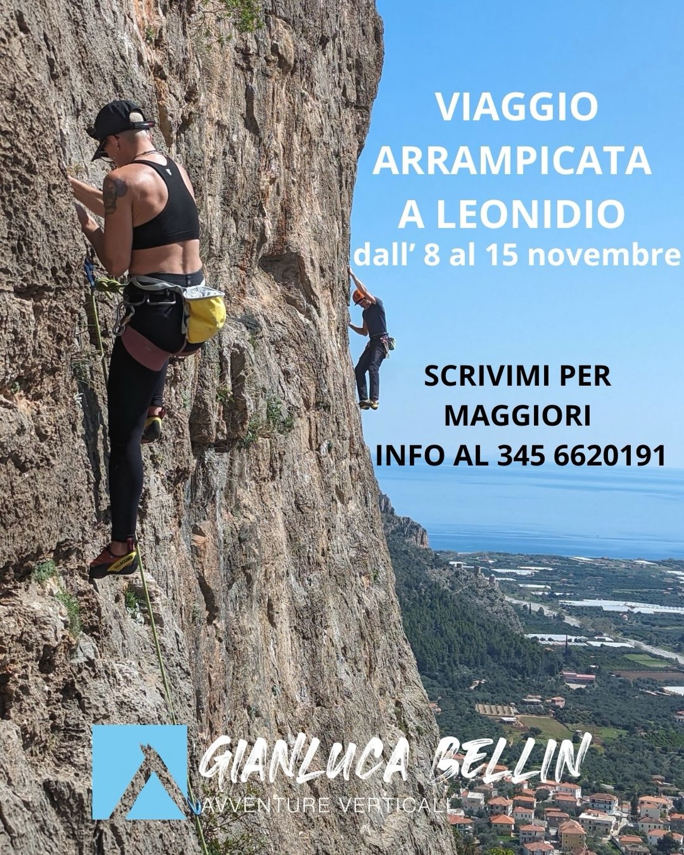 LAST MINUTE ARRAMPICATA IN GRECIA! 🇬🇷 🧗♂️☀️
📅 Dall’8 al 15 novembre | LEONIDIO
Chi ha voglia di scappare dal freddo e godersi una settimana di sole, roccia e arrampicata? 😎
Organizzo una settimana a Leonidio, una fantastica destinazione per arrampicare anche in autunno e in inverno, tra spettacolari pareti di calcare, mare e paesaggi mediterranei! 🇬🇷
🧗♀️ Vie per tutti i livelli, dalle più facili a quelle più impegnative.
☀️ Giornate in falesia al sole, quando le condizioni lo permettono.
🤙 Tanto divertimento, bella roccia e compagnia!
✈️ Ottimi collegamenti aerei da Venezia per Atene, con diverse possibilità di volo da valutare in base alle date.
📣 È un LAST MINUTE! Se ti piacerebbe partire, questa è l’occasione per organizzarti all’ultimo momento e concederti una settimana di arrampicata al caldo!
📩 Scrivimi direttamente in privato per informazioni e dettagli.
Passaparola anche ai tuoi amici climber! 🧗♂️
Guida Alpina Gianluca Bellin
🌐 www.gianlucabellin.it
📱 WhatsApp: 345 6620191
#GianlucaBellin #GuidaAlpina #Leonidio #LeonidioClimbing #Arrampicata