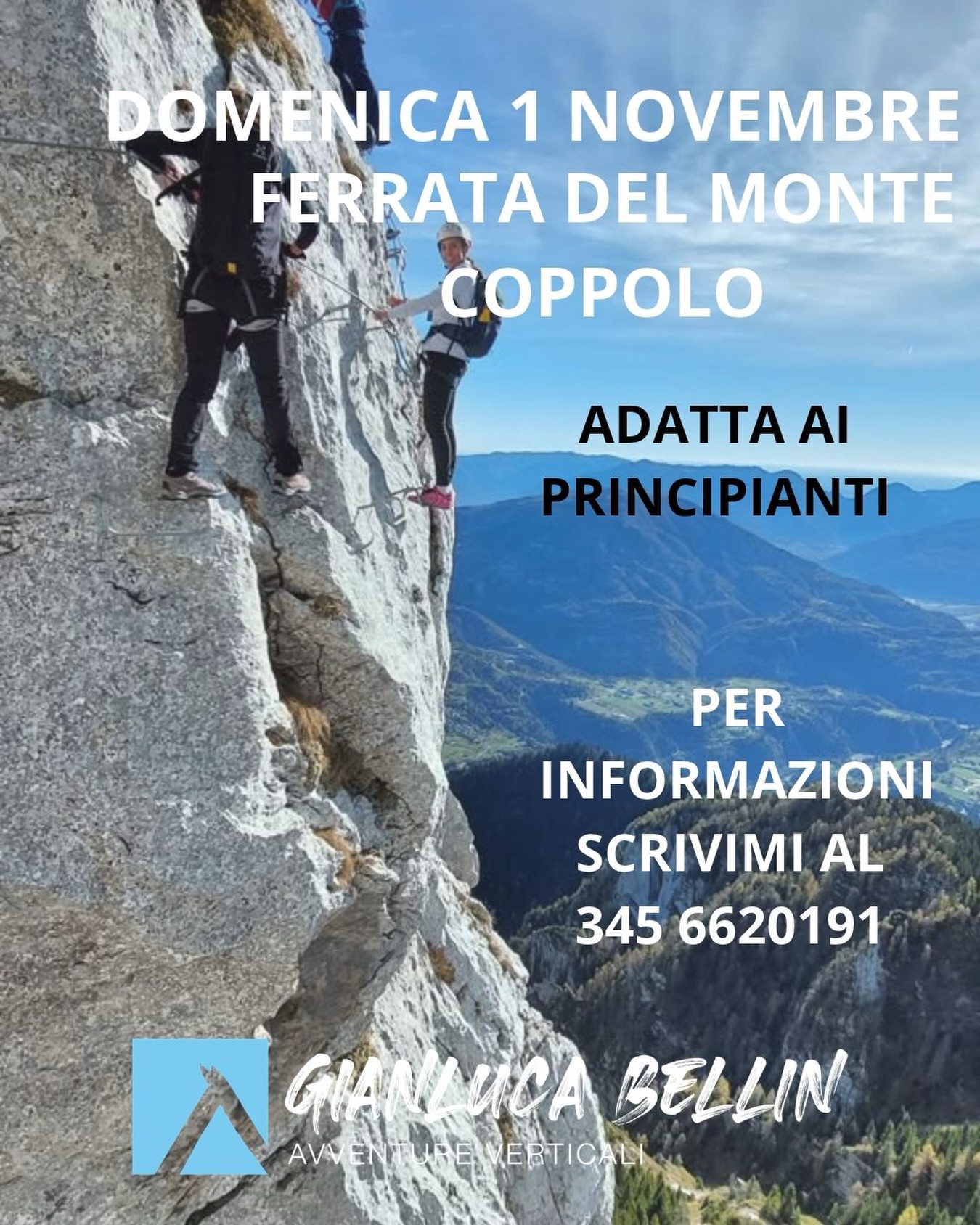 ⛰️ Una cresta spettacolare, panorami infiniti e la montagna da vivere passo dopo passo!
Se ami la montagna e vuoi concludere la stagione delle ferrate con una bella avventura, questa uscita fa per te! 💪
La ferrata del Monte Coppolo è un itinerario di media difficoltà, con un dislivello contenuto ma un grande sviluppo panoramico: circa 2 km di cresta da percorrere immersi in un ambiente davvero spettacolare!
🌄 Lungo il percorso potremo ammirare:
🏔️ Le magnifiche Dolomiti
⛰️ L’intero gruppo dei Lagorai
🤩 Panorami aperti e scorci mozzafiato, con la soddisfazione di percorrere una splendida cresta di montagna!
📅 QUANDO? Domenica 1 novembre
📍 DOVE? Ferrata del Monte Coppolo
🧗 DIFFICOLTÀ: Media
🎒 Vieni a vivere questa avventura insieme a me!
Che tu voglia metterti alla prova o semplicemente trascorrere una giornata speciale in montagna, ti accompagnerò lungo il percorso per vivere la ferrata con attenzione, sicurezza e il piacere di condividere la passione per la montagna.
📲 POSTI LIMITATI!
Per informazioni e iscrizioni, scrivimi in privato oppure chiamami!
📞 +39 345 6620191
🌐 www.gianlucabellin.it
🔥 La montagna ti aspetta. Tu ci sei?
#FerrataMonteCoppolo #Ferrate #GuidaAlpina #GianlucaBellin #Dolomiti